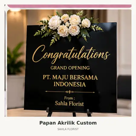 Papan Bunga Akrilik Bolaang Mongondowtimur